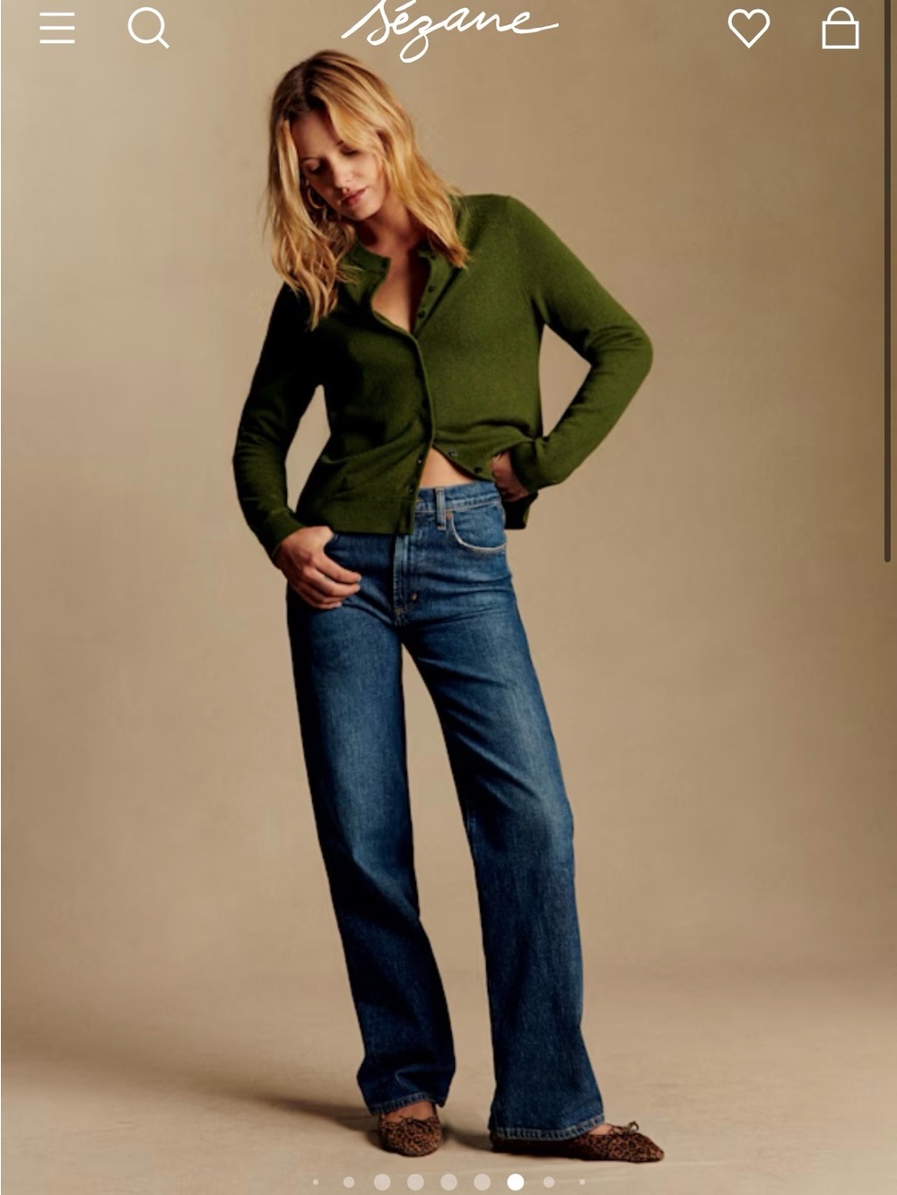 Sezane Lisa Cardigan- perfect green